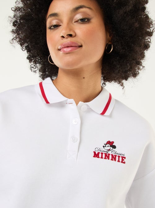 Sweat 'Minnie' 'Disney' avec col polo boutonné - Kiabi Sweat 'Minnie' 'Disney' avec col polo boutonné - Kiabi