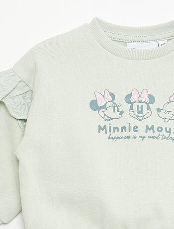 Sweat 'Minnie' 'Disney' avec volants aux emmanchures
