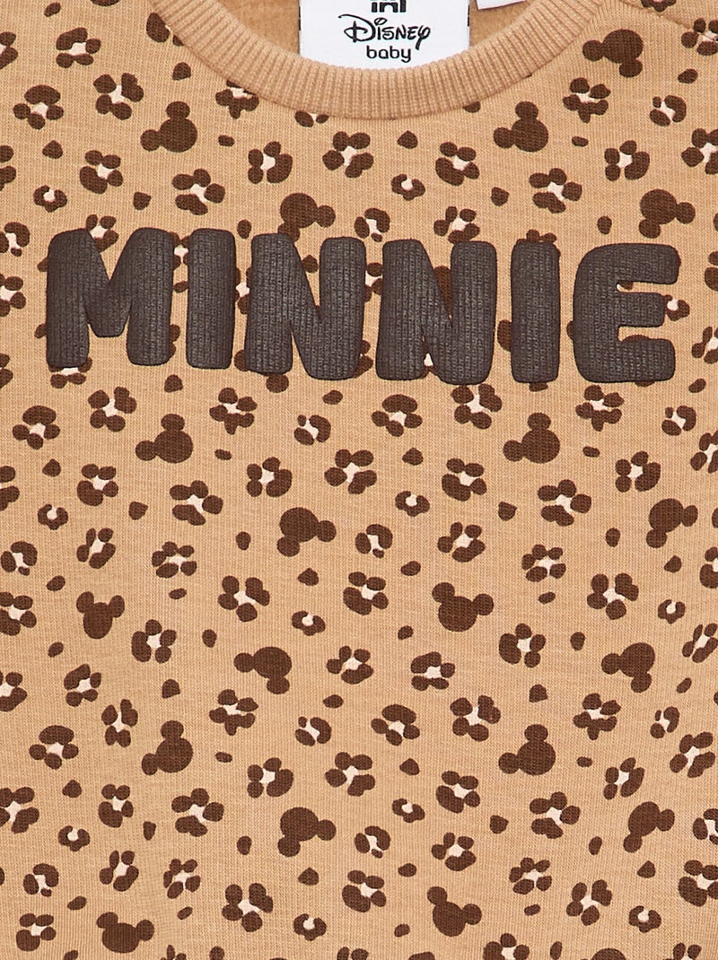 Sweat 'Minnie' 'Disney' avec volants aux épaules Beige - Kiabi