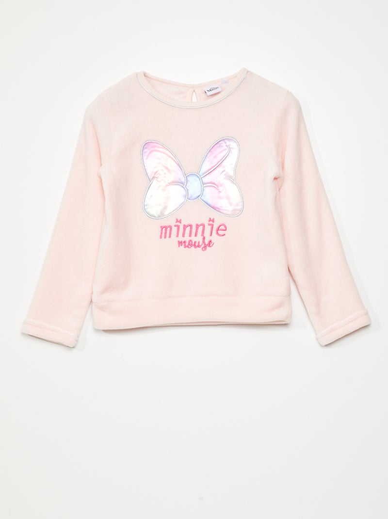 Sweat 'Minnie' en polaire Rose - Kiabi