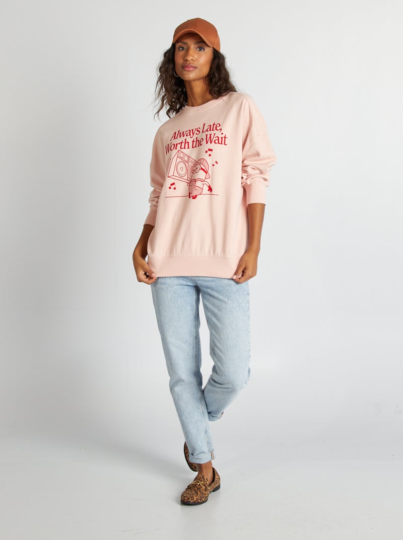 Sweat 'Minnie' imprimé Rose - Kiabi