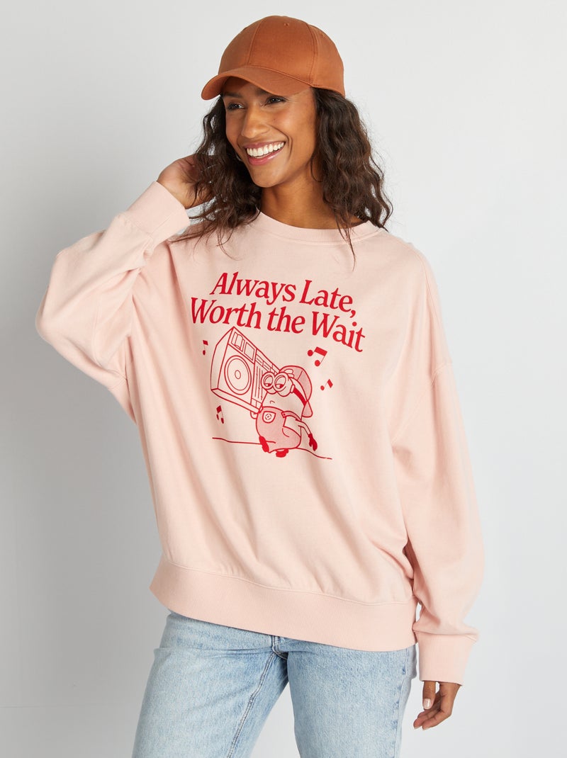 Sweat 'Minnie' imprimé Rose - Kiabi