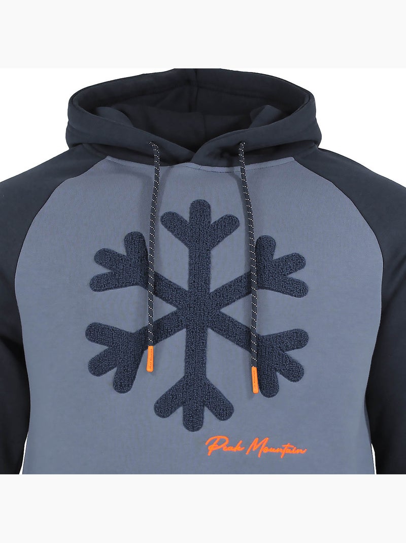 SWEAT MOLLETON A CAPUCHE CLAPTON HOMME - PEAK MOUNTAIN Bleu marine - Kiabi