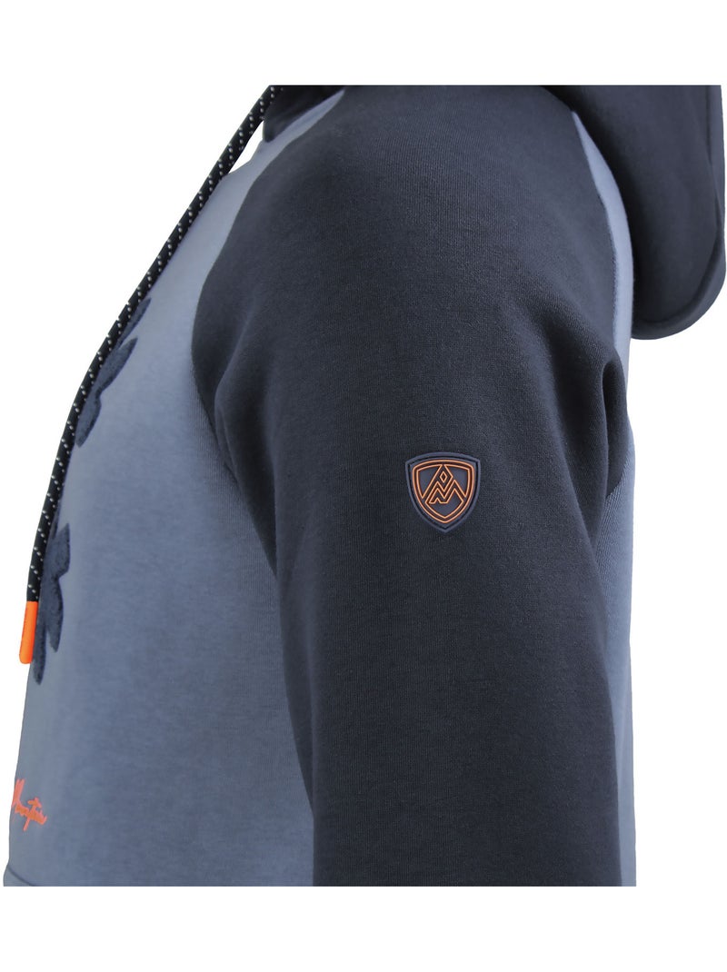 SWEAT MOLLETON A CAPUCHE CLAPTON HOMME - PEAK MOUNTAIN Bleu marine - Kiabi