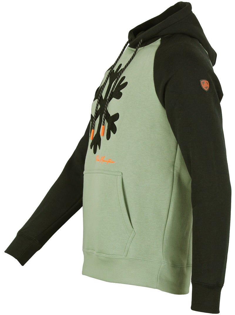 SWEAT MOLLETON A CAPUCHE CLAPTON HOMME - PEAK MOUNTAIN Kaki - Kiabi