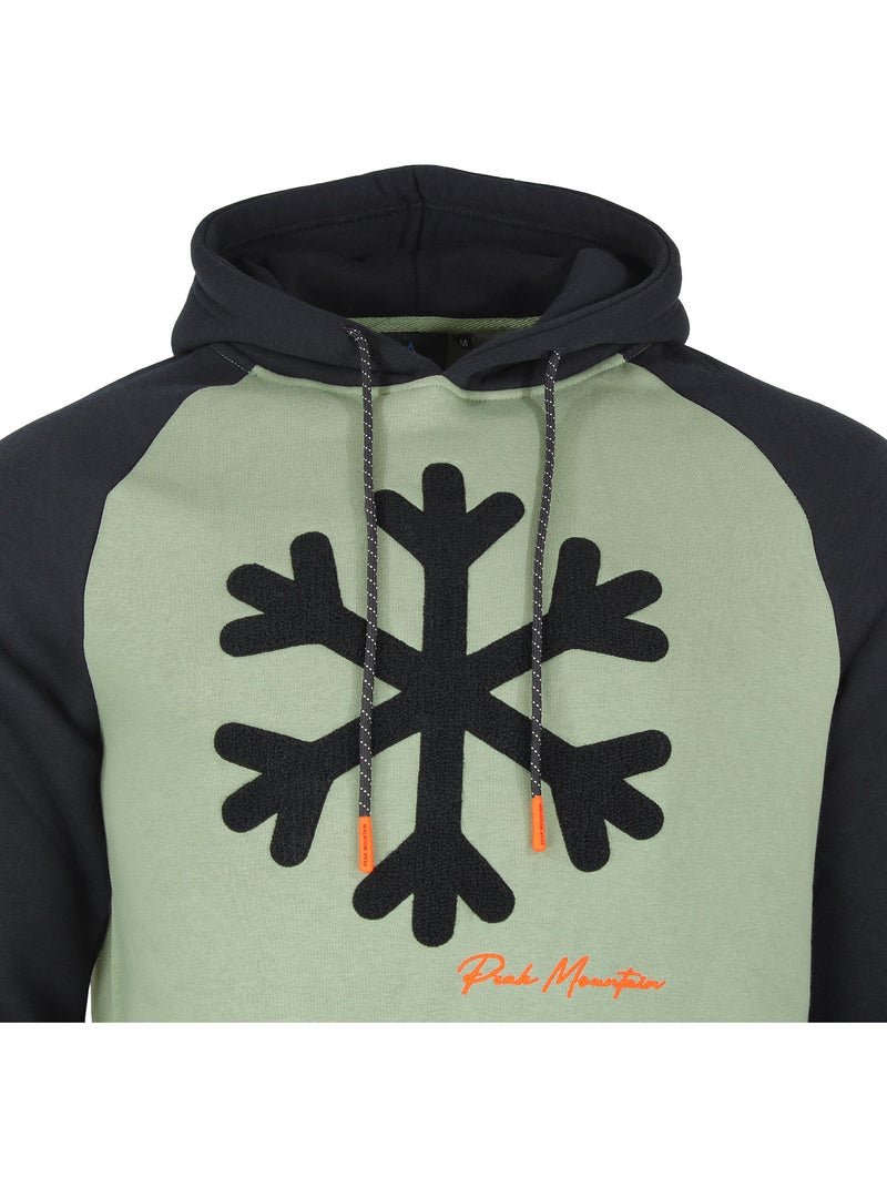 SWEAT MOLLETON A CAPUCHE CLAPTON HOMME - PEAK MOUNTAIN Kaki - Kiabi