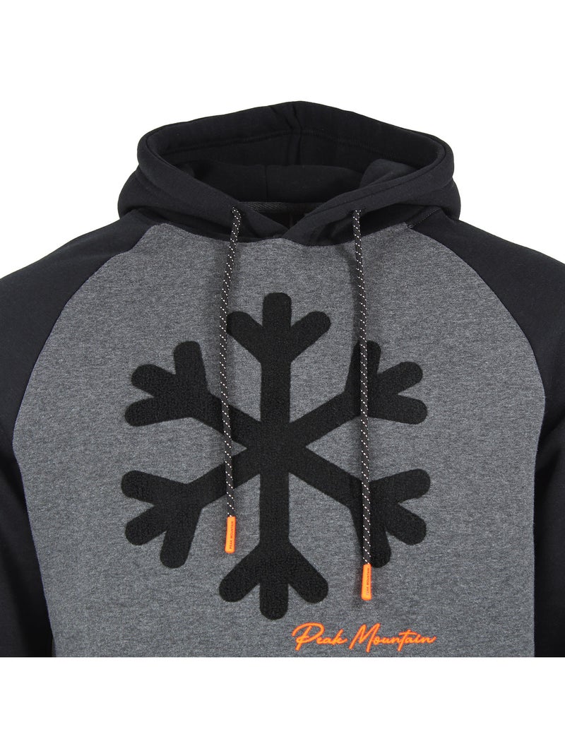 SWEAT MOLLETON A CAPUCHE CLAPTON HOMME - PEAK MOUNTAIN Noir - Kiabi