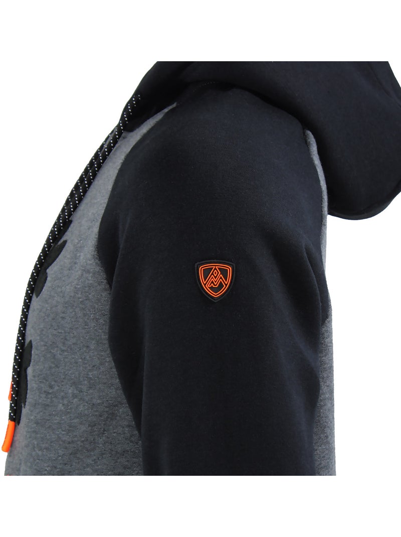 SWEAT MOLLETON A CAPUCHE CLAPTON HOMME - PEAK MOUNTAIN Noir - Kiabi