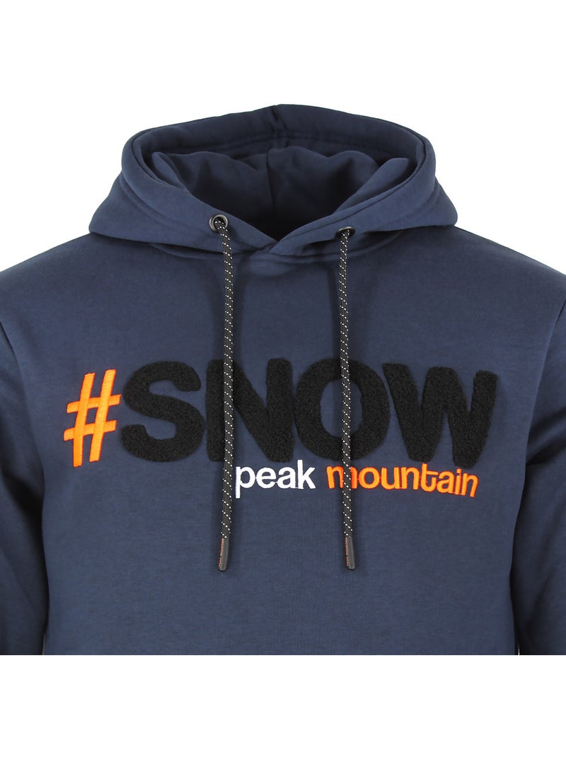 SWEAT MOLLETON A CAPUCHE CLASH HOMME - PEAK MOUNTAIN Bleu marine - Kiabi