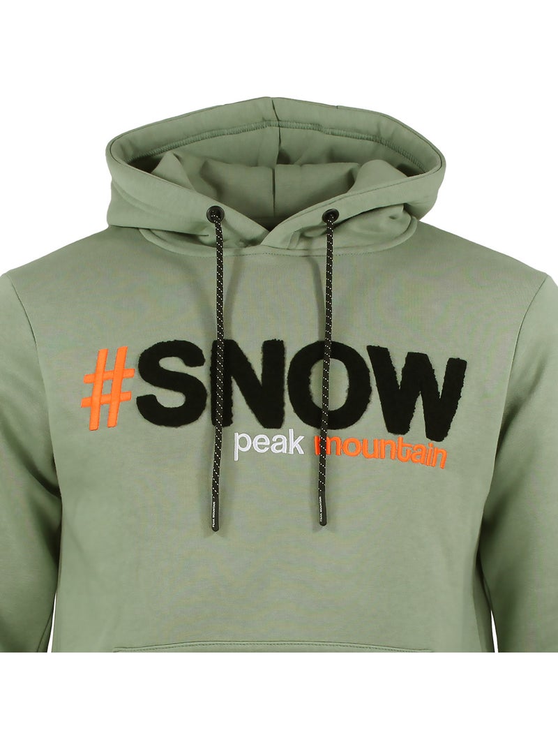 SWEAT MOLLETON A CAPUCHE CLASH HOMME - PEAK MOUNTAIN Kaki - Kiabi