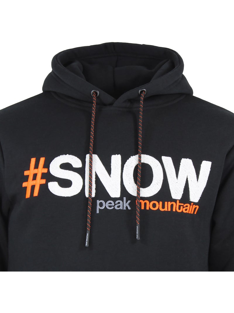 SWEAT MOLLETON A CAPUCHE CLASH HOMME - PEAK MOUNTAIN Noir - Kiabi