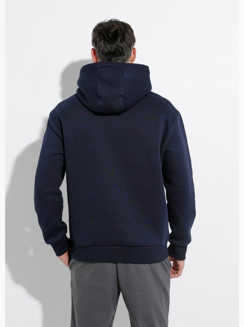 Sweat molleton à capuche poche kangourou - AFIBEL Bleu marine - Kiabi