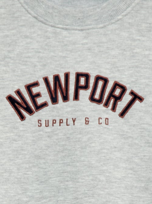 Sweat molleton avec imprimé velours - Kiabi