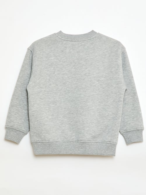 Sweat molleton avec imprimé velours - Kiabi