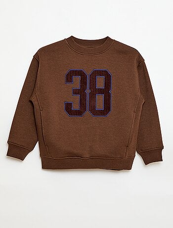 Sweat molleton avec imprimé velours