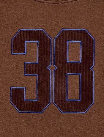 Sweat molleton avec imprimé velours