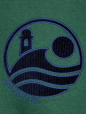 Sweat molleton avec imprimé velours