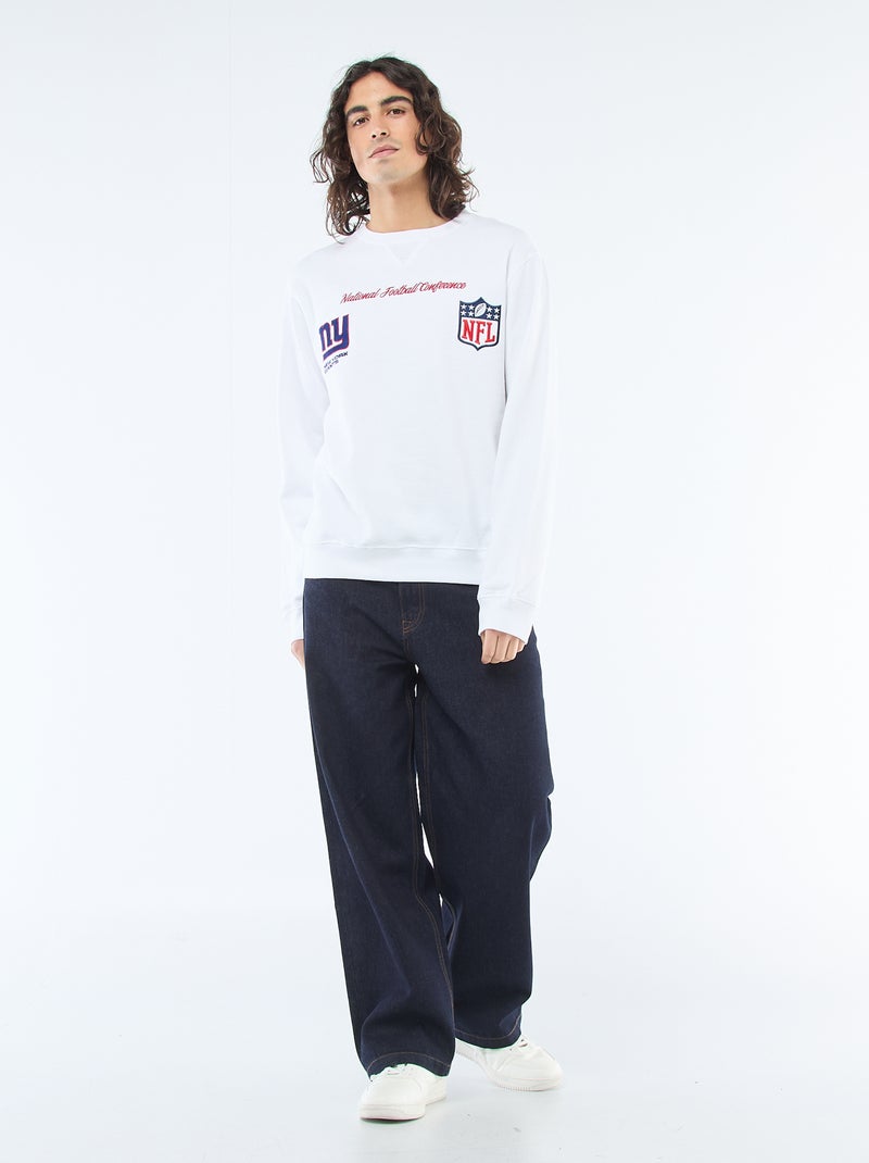 Sweat molleton brodé 'NFL' Blanc - Kiabi