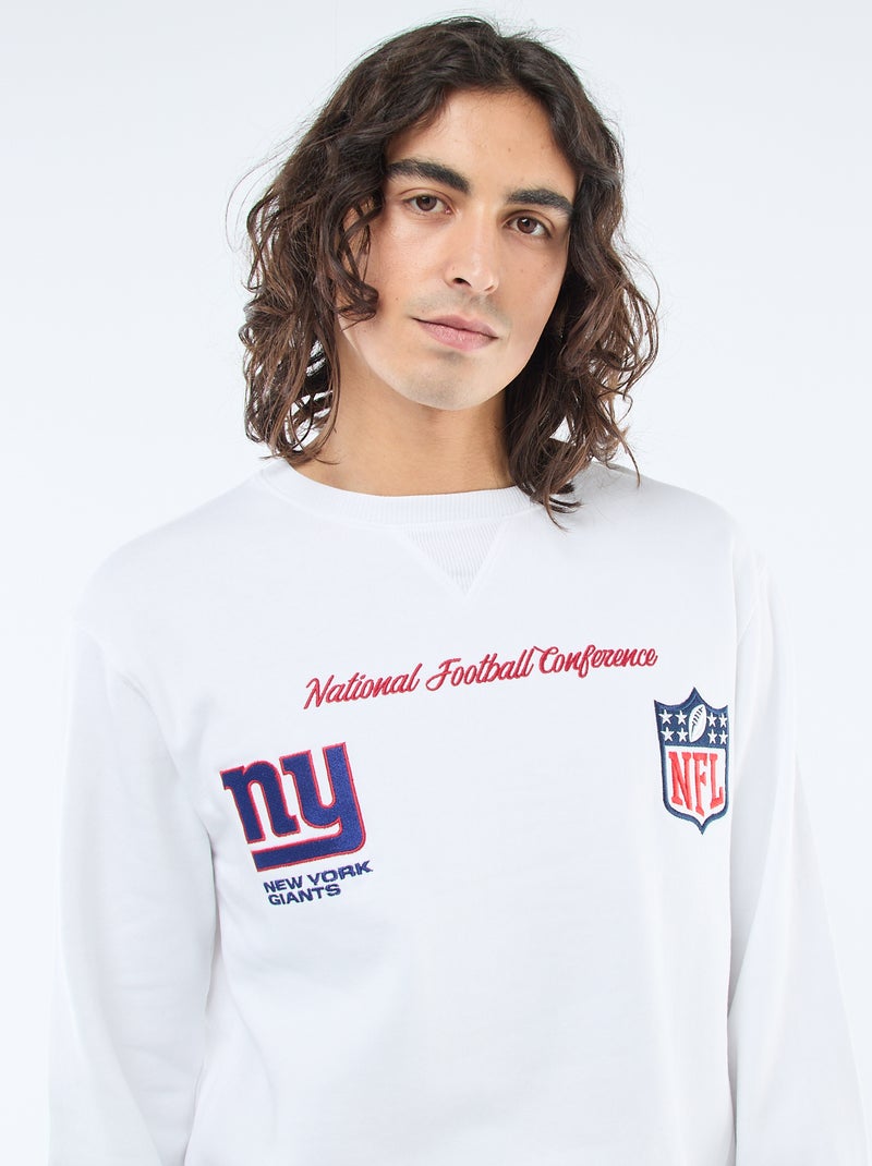Sweat molleton brodé 'NFL' Blanc - Kiabi