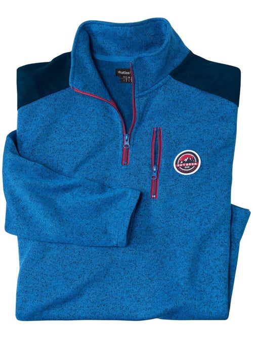 Sweat Molleton Chiné Outdoor - ATLAS FOR MEN - Kiabi Sweat Molleton Chiné Outdoor - ATLAS FOR MEN - Kiabi