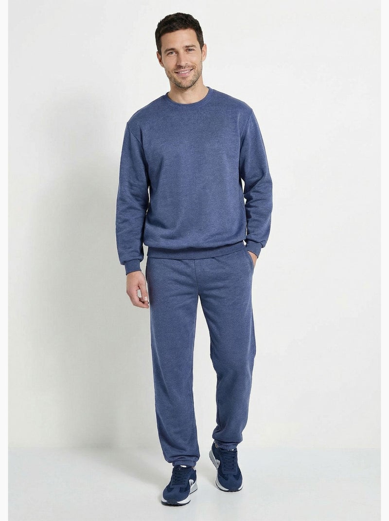 Sweat molleton col rond - Afibel Bleu gris - Kiabi
