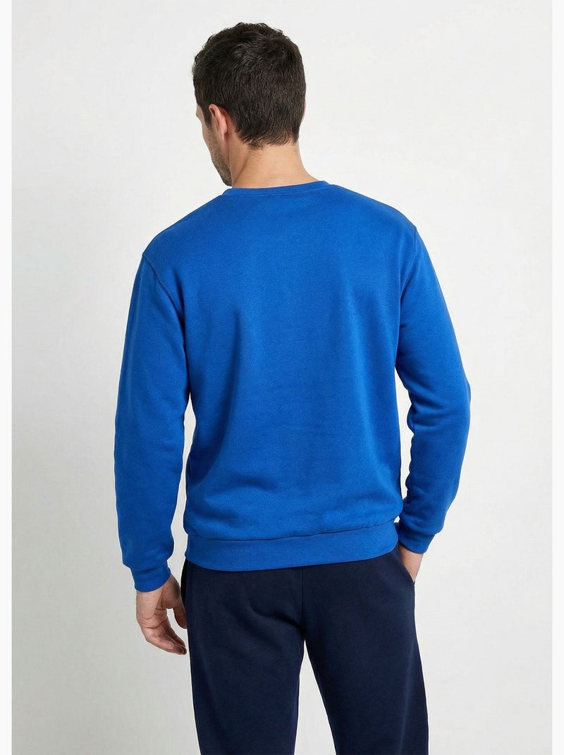 Sweat molleton col rond - Afibel Indigo - Kiabi