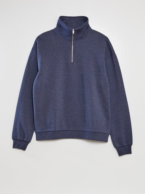 Sweat molleton col zippé - Kiabi
