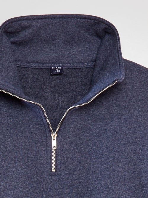 Sweat molleton col zippé - Kiabi