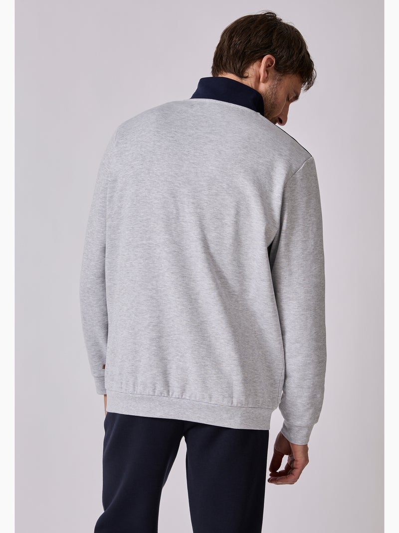 Sweat molleton intérieur gratté - damart Gris - Kiabi