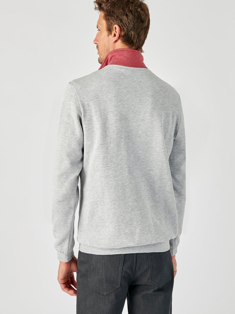 Sweat molleton intérieur gratté - Damart Rouge - Kiabi