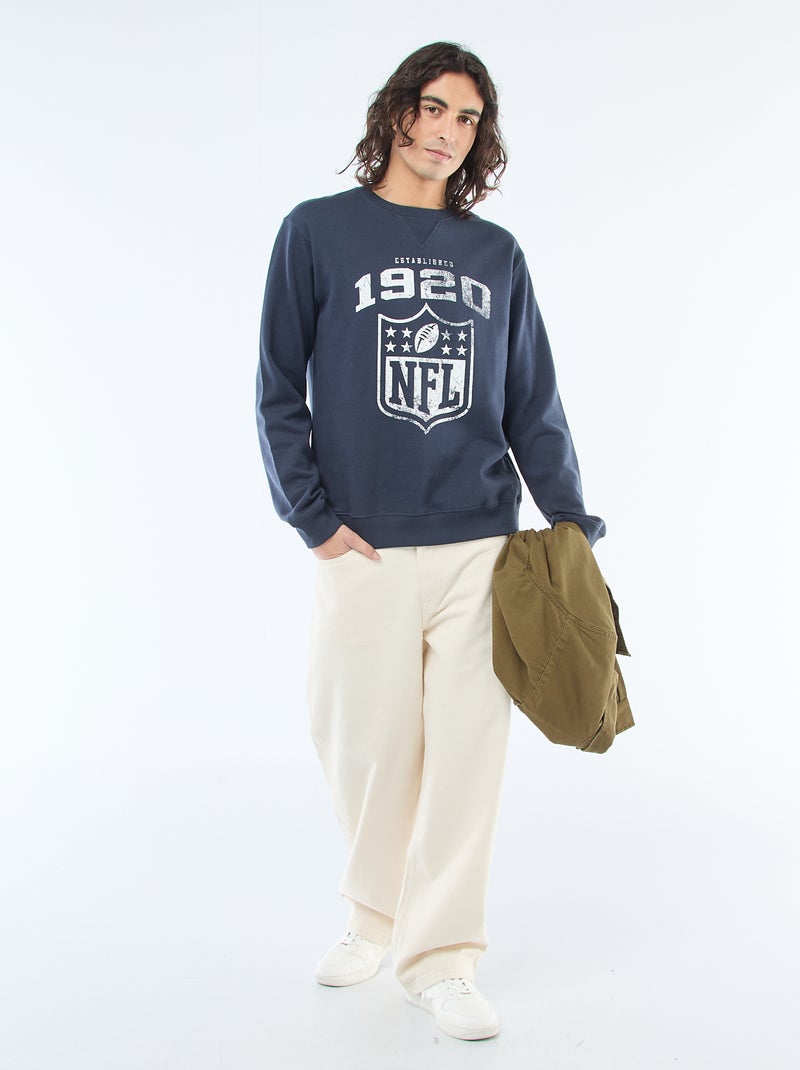 Sweat molleton 'NFL' Bleu - Kiabi