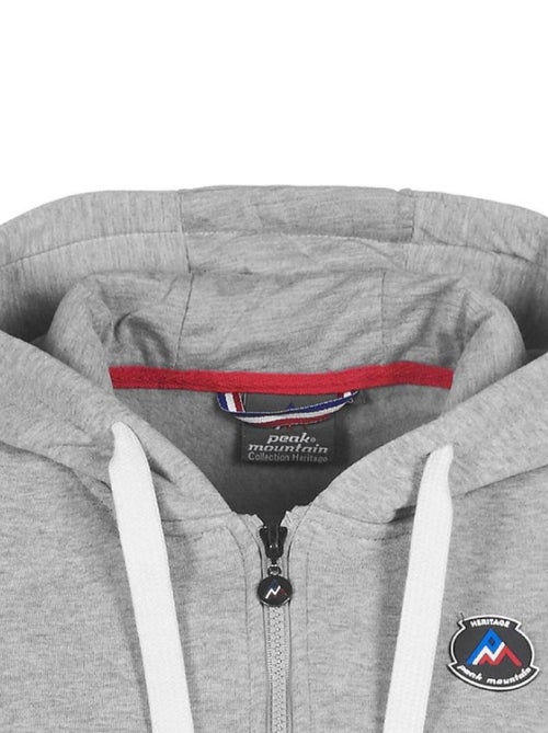 Sweat molleton zippé à capuche   APILOT - PEAK MOUNTAIN - Kiabi