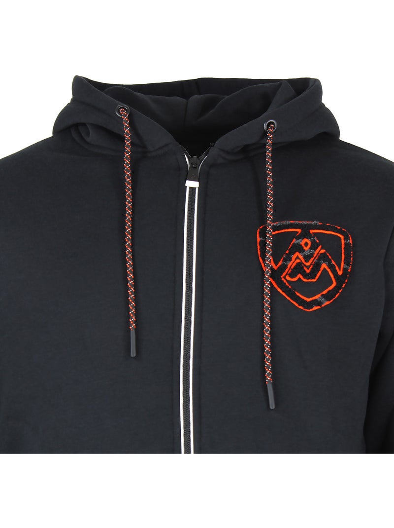 SWEAT MOLLETON ZIPPE A CAPUCHE CAWANE HOMME - PEAK MOUNTAIN Noir - Kiabi