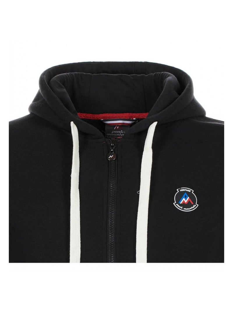 Sweat molleton zippé à capuche   COPILOT - PEAK MOUNTAIN Noir Noir - Kiabi