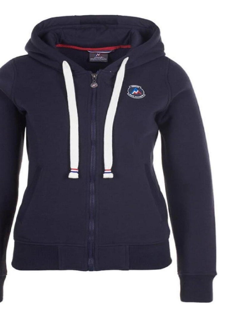 Sweat molleton zippé à capuche femme APILOT Bleu marine - Kiabi