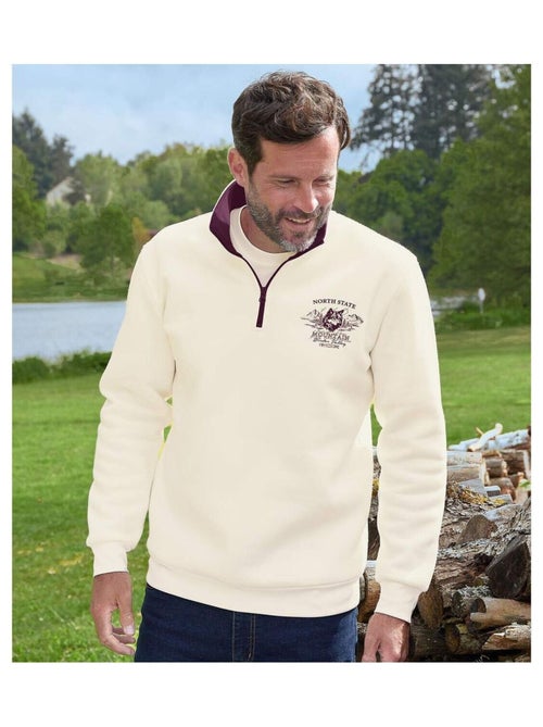 Sweat Molleton Zippé North State   - ATLAS FOR MEN - Kiabi