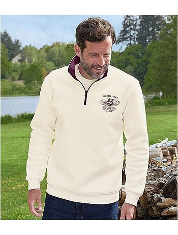 Sweat molleton zippé north state - atlas for men