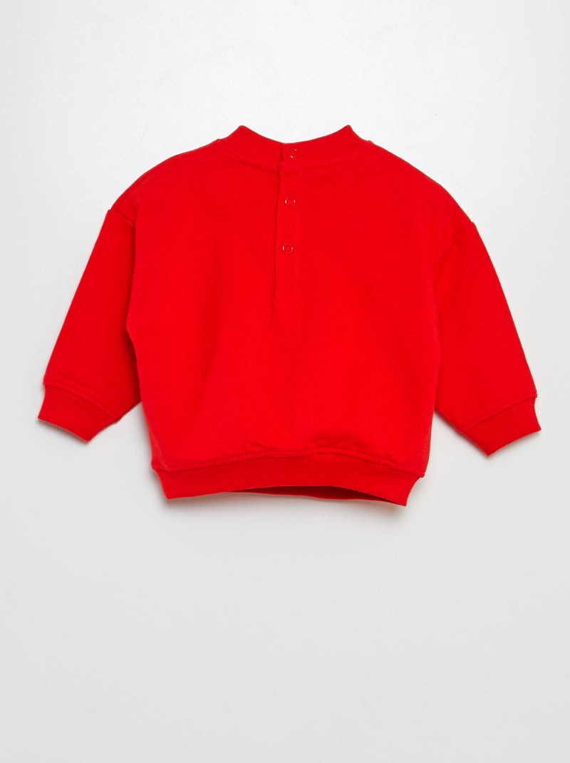 Sweat 'Monsieur Monsieur' 'Monsieur Costaud' Rouge - Kiabi