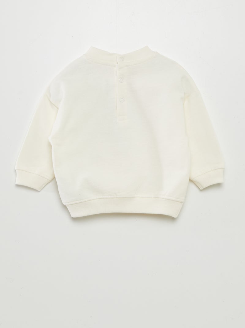 Sweat 'Monsieur Monsieur' 'Monsieur Parfait' Blanc - Kiabi