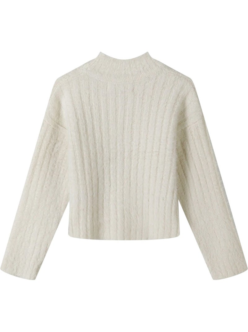 Sweat motif/style duveteux - minoti Blanc - Kiabi