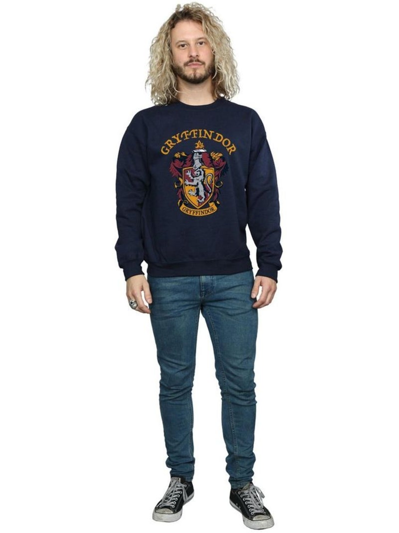 Sweat motif/style gryffondor - harry potter Bleu marine - Kiabi