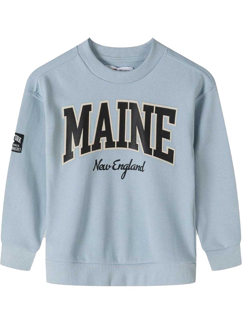 Sweat motif/style imprimé - minoti Bleu - Kiabi