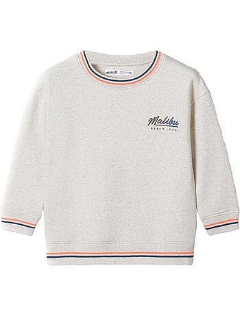 Sweat motif/style imprimé sur poitrine - minoti