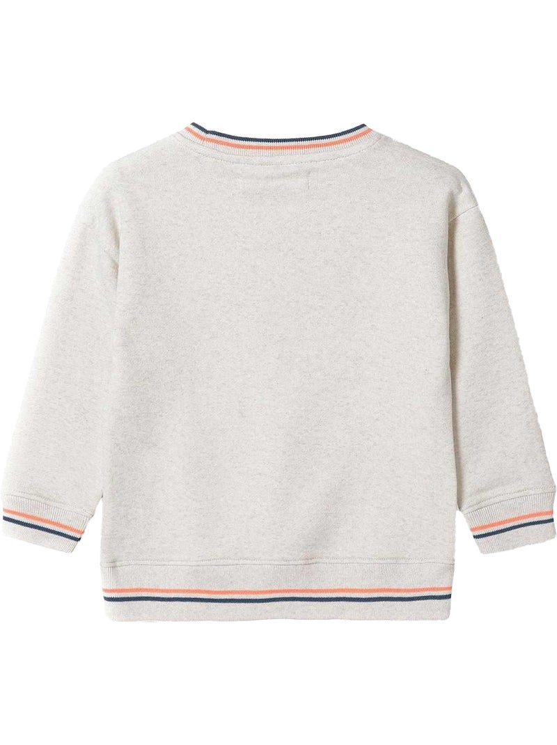 Sweat motif/style imprimé sur poitrine - minoti Beige - Kiabi