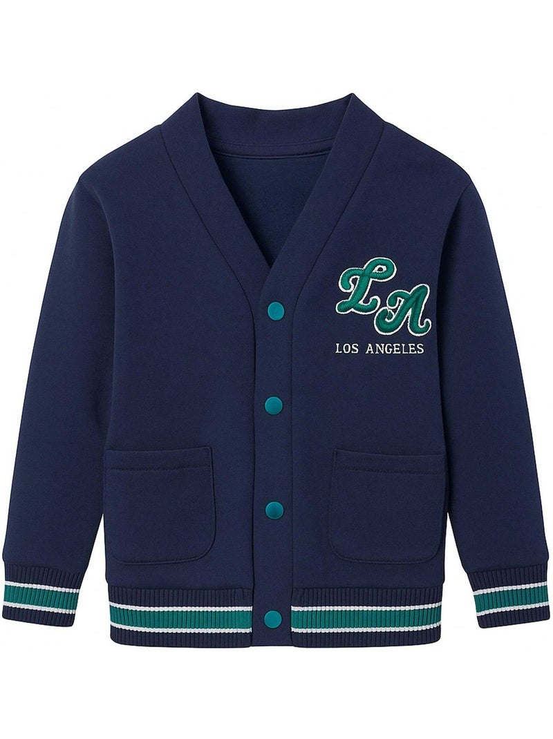 Sweat motif/style imprimé sur poitrine - minoti Bleu - Kiabi