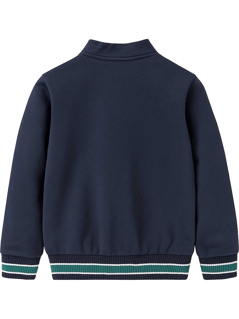 Sweat motif/style imprimé sur poitrine - minoti Bleu - Kiabi