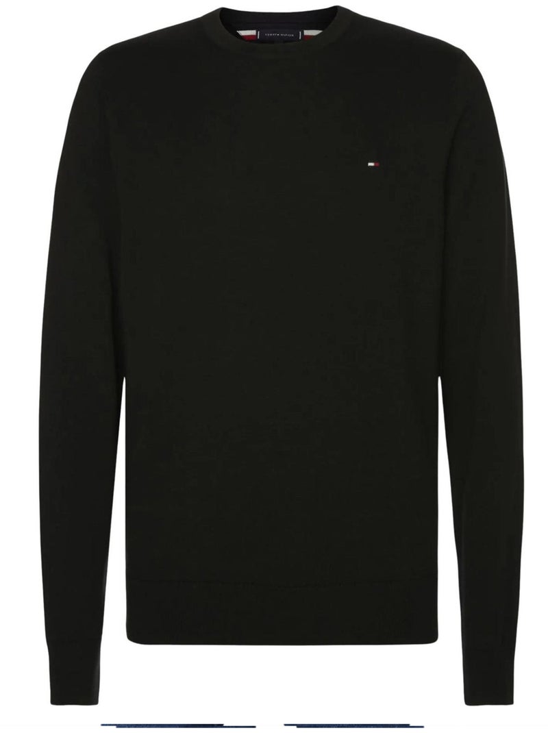 Sweat motif/style logo brodé - tommy hilfiger Noir - Kiabi