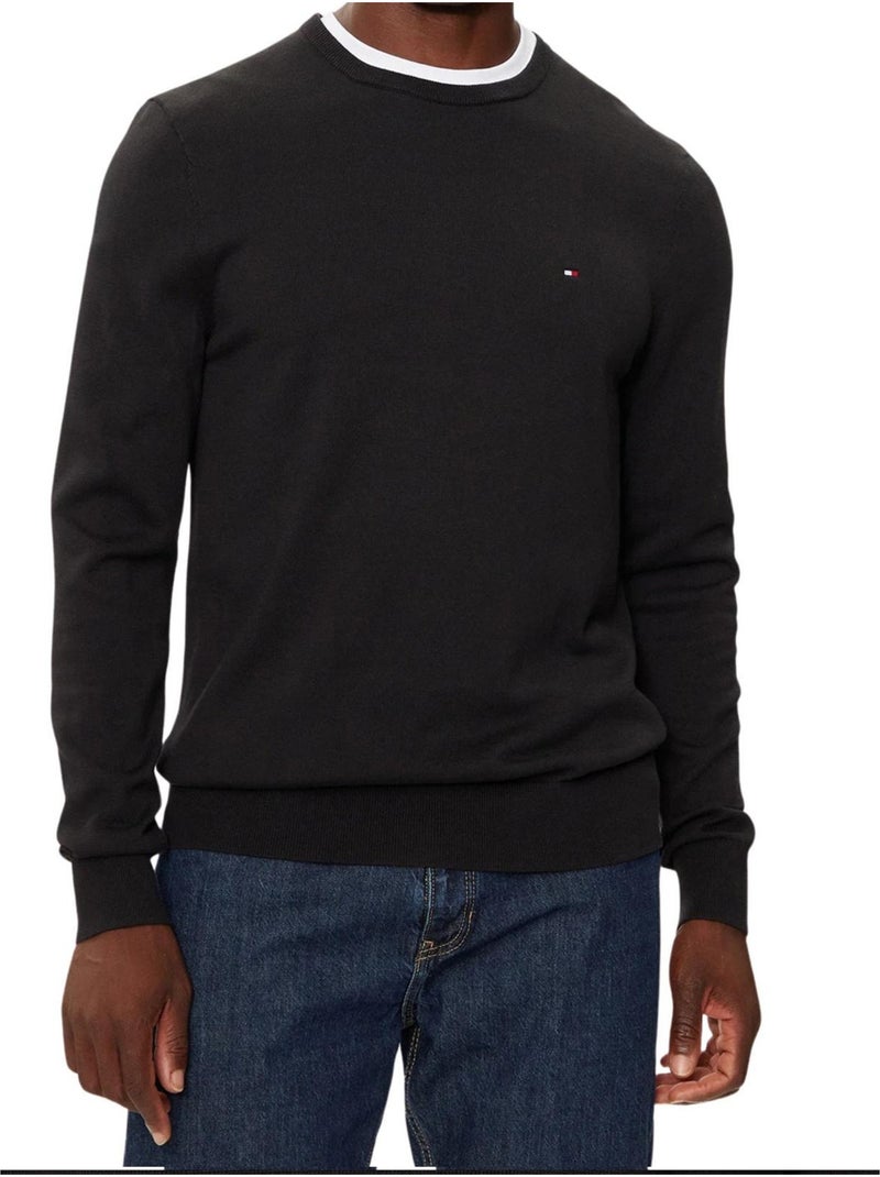 Sweat motif/style logo brodé - tommy hilfiger Noir - Kiabi