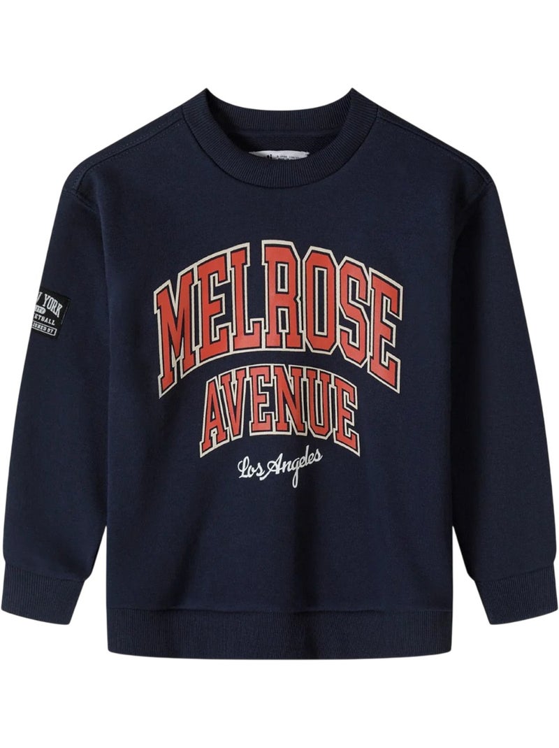 Sweat motif/style texte - minoti Bleu - Kiabi