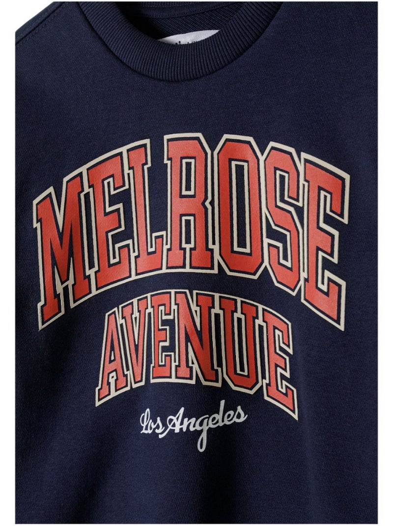 Sweat motif/style texte - minoti Bleu - Kiabi